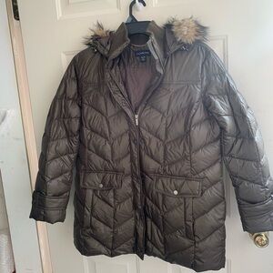 Lands' End Women's Brown Quilted Jacket